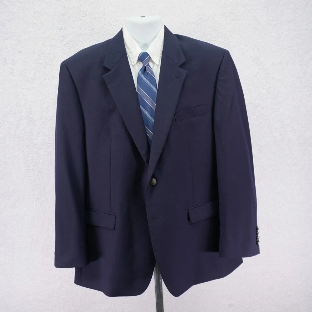 Michael‎ Kors Wool Silver Button Blazer Blue 44R / Slim Fit 46R Is Tagged 46R